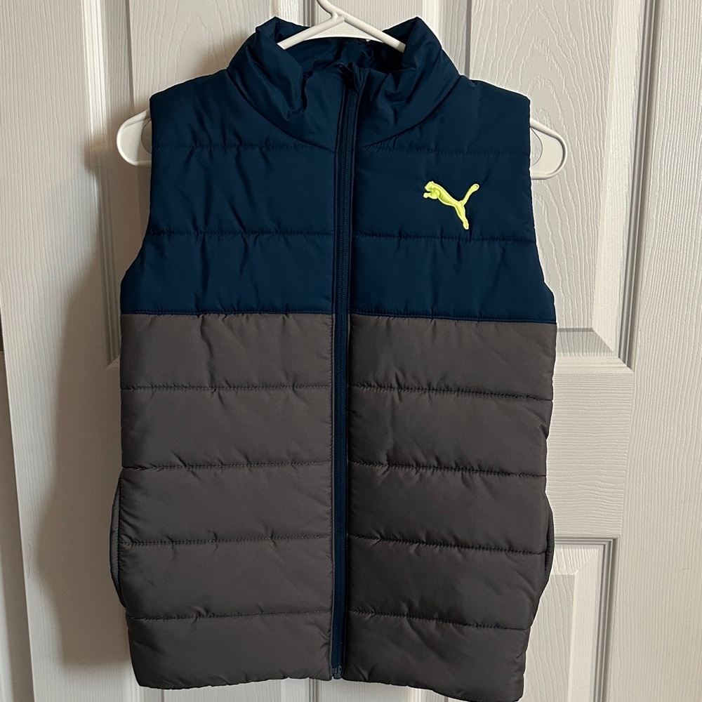 Puma Navy and Charcoal Puffer Vest